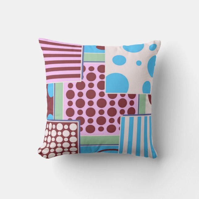 Geometric Patchwork American MoJo Pillow Kissen (Vorderseite)