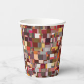 Geometric Patchwork Mosaic Pattern Pappbecher (Rückseite)