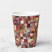 Geometric Patchwork Mosaic Pattern Pappbecher (Vorderseite)