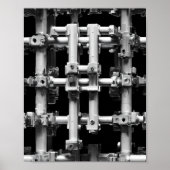 Geometric Pattern Art: Abstract Modular Machine Poster (Vorne)