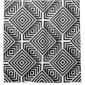 Geometric pattern. Black and white. Squares and st Duschvorhang (Vorderseite)