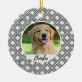 Geometric Pattern Christmas Pet Photo Ornament  (Vorne)
