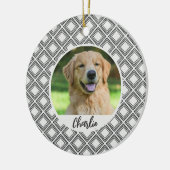 Geometric Pattern Christmas Pet Photo Ornament  (Links)