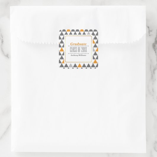 Geometric Pattern Custom Graduation Stickers (Tasche)