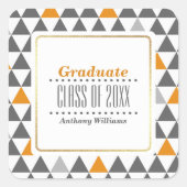 Geometric Pattern Custom Graduation Stickers (Vorderseite)