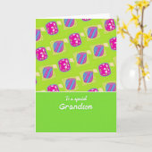 Geometric Pattern Grandson Card Karte (Gelbe Blume)