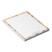 Geometric Pattern in Autumn Earth Tones with Name Notizblock (angewinkelt)