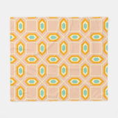 Geometric pattern in blue and orange diamond shape fleecedecke (Vorderseite (Horizontal))