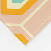 Geometric pattern in blue and orange diamond shape fleecedecke (Ecke)