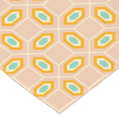 Geometric pattern in blue and orange diamond shape kurzer tischläufer (Ecke)