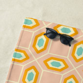 Geometric pattern in blue and orange diamond shape strandtuch (Beispiel)