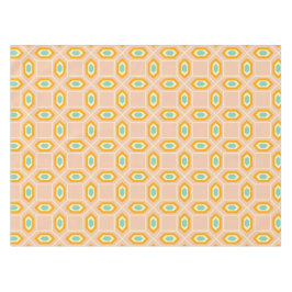 Geometric pattern in blue and orange diamond shape tischdecke