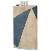 Geometric Pattern in Blues, Tans, and Rust Flachmann (Links)