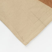 Geometric Pattern in Blues, Tans, and Rust Fleecedecke (Ecke)