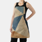 Geometric Pattern in Blues, Tans, and Rust Schürze (InSitu)