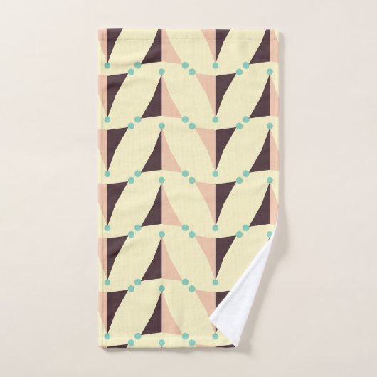 Geometric pattern in retro vibe badhandtuch set (Handtuch)