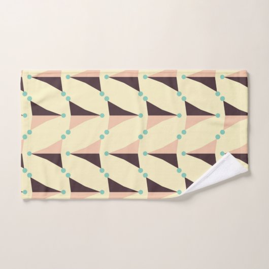 Geometric pattern in retro vibe badhandtuch set (Handtuch)