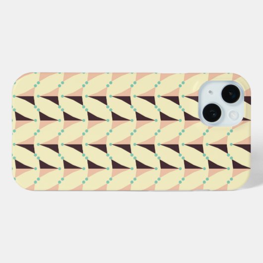 Geometric pattern in retro vibe Case-Mate iPhone hülle (Rückseite (Horizontal))