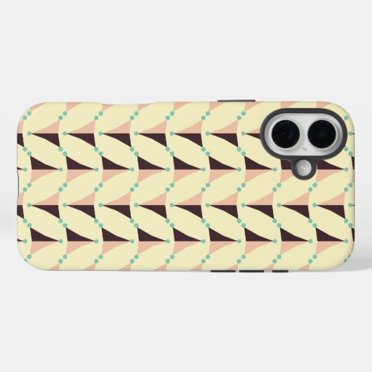 Geometric pattern in retro vibe Case-Mate iPhone hülle (Rückseite (Horizontal))