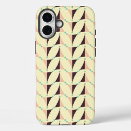 Geometric pattern in retro vibe iPhone 16 plus hülle