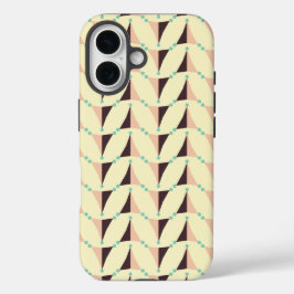 Geometric pattern in retro vibe iPhone 16 hülle