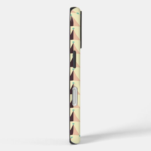 Geometric pattern in retro vibe Case-Mate iPhone hülle (Rückseite / Rechts)