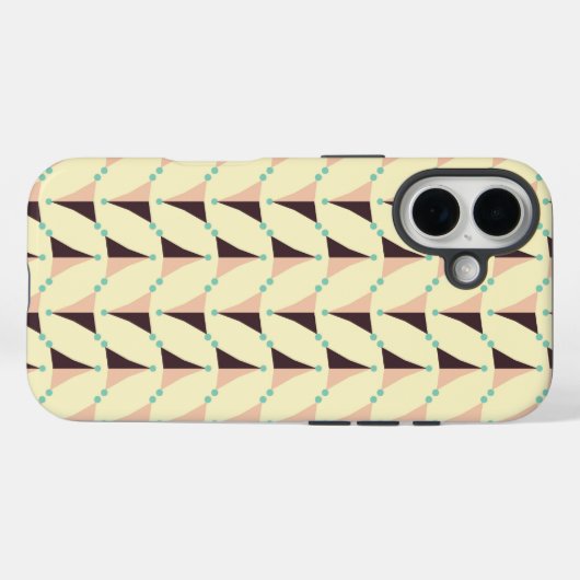 Geometric pattern in retro vibe Case-Mate iPhone hülle (Rückseite (Horizontal))