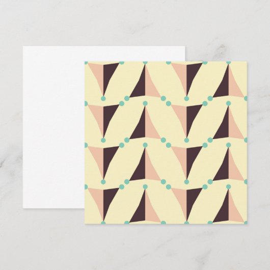 Geometric pattern in retro vibe dankeskarte (Vorne/Hinten)