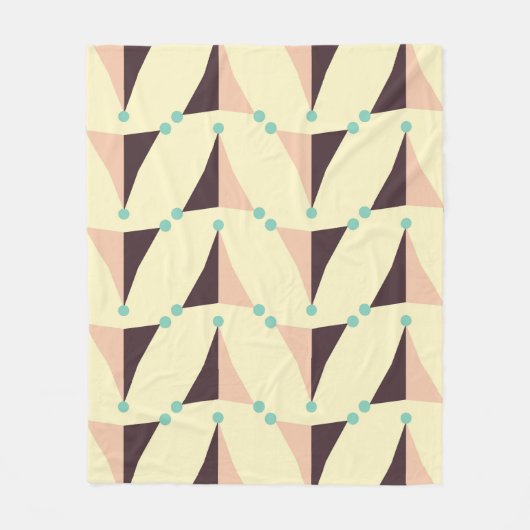 Geometric pattern in retro vibe fleecedecke (Vorderseite)