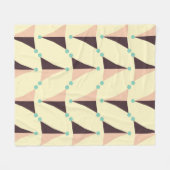 Geometric pattern in retro vibe fleecedecke (Vorderseite (Horizontal))