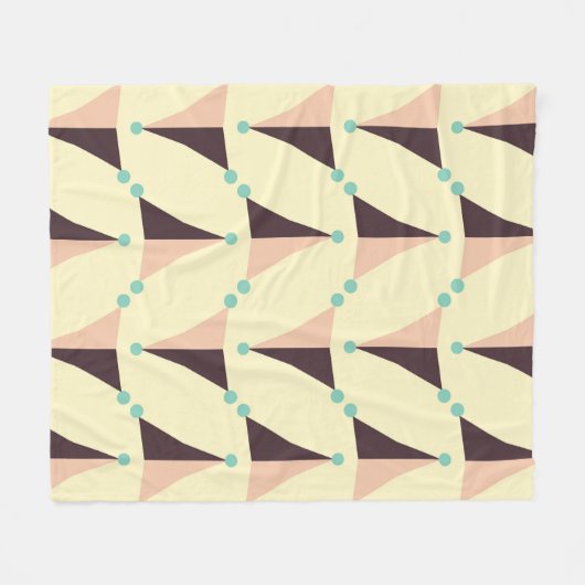 Geometric pattern in retro vibe fleecedecke (Vorderseite (Horizontal))