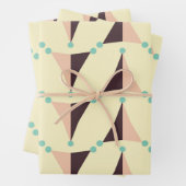 Geometric pattern in retro vibe geschenkpapier set (Beispiel)