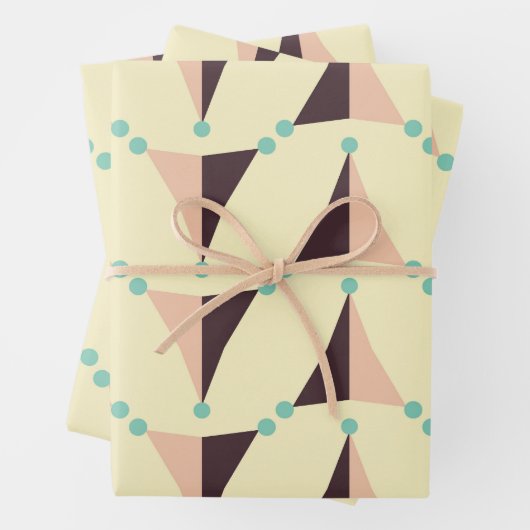 Geometric pattern in retro vibe geschenkpapier set (Beispiel)