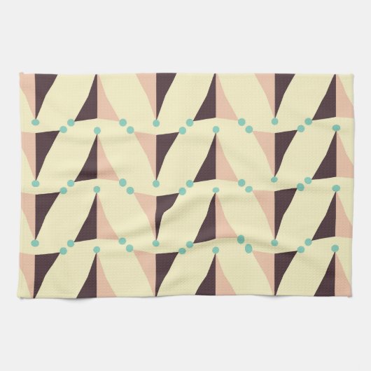 Geometric pattern in retro vibe geschirrtuch (Horizontal)