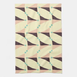 Geometric pattern in retro vibe geschirrtuch