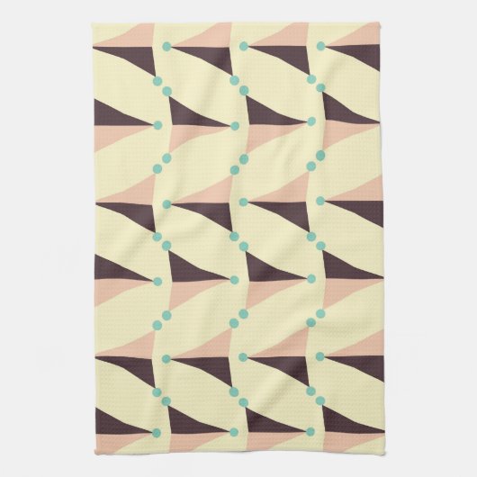 Geometric pattern in retro vibe geschirrtuch (Vertikal)