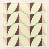 Geometric pattern in retro vibe glasuntersetzer (Vorderseite)
