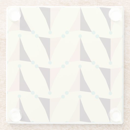Geometric pattern in retro vibe glasuntersetzer (Rückseite)