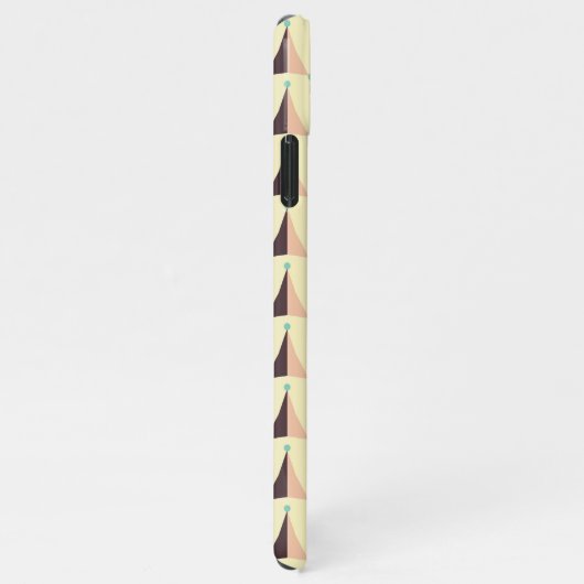 Geometric pattern in retro vibe iPhone hülle (Rechte Seite)