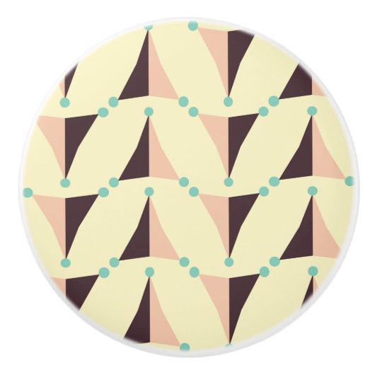 Geometric pattern in retro vibe keramikknauf (Vorderseite)