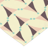 Geometric pattern in retro vibe kurzer tischläufer (Ecke)
