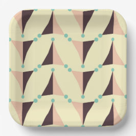 Geometric pattern in retro vibe pappteller