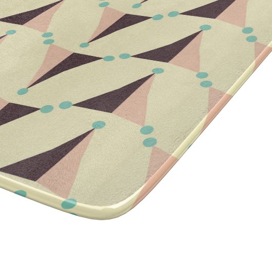 Geometric pattern in retro vibe schneidebrett (Ecke)