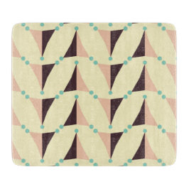 Geometric pattern in retro vibe schneidebrett