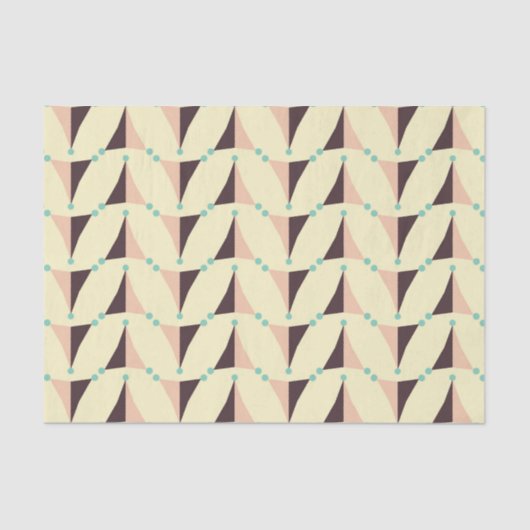 Geometric pattern in retro vibe seidenpapier (Vorderseite)