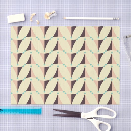 Geometric pattern in retro vibe seidenpapier (Handwerk)