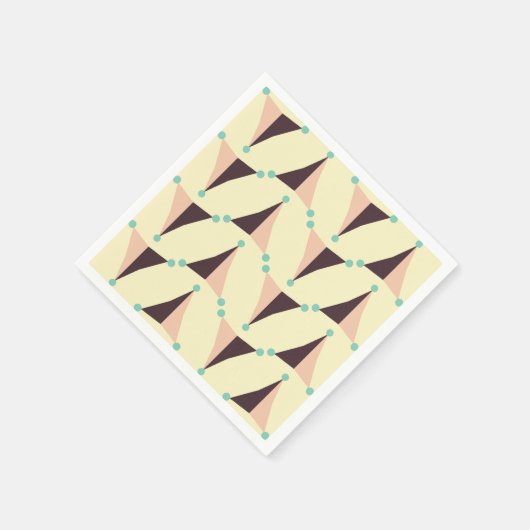 Geometric pattern in retro vibe serviette (Ecke)