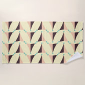 Geometric pattern in retro vibe strandtuch (Vorderseite)