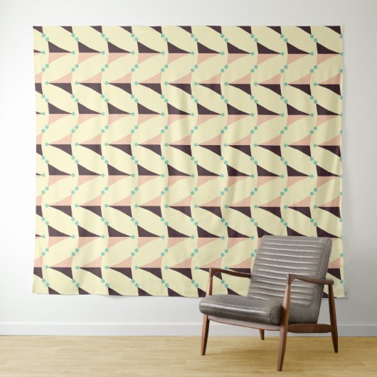 Geometric pattern in retro vibe wandteppich (Beispiel (Horizontal))