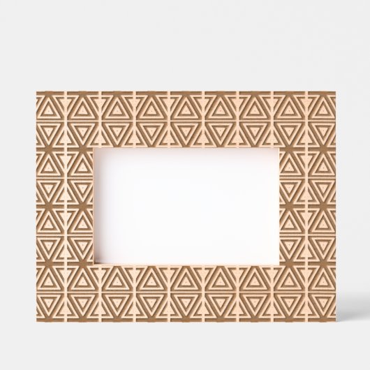 Geometric Pattern Laser Etched Picture Frame Geätzte Rahmen (Vorderseite)